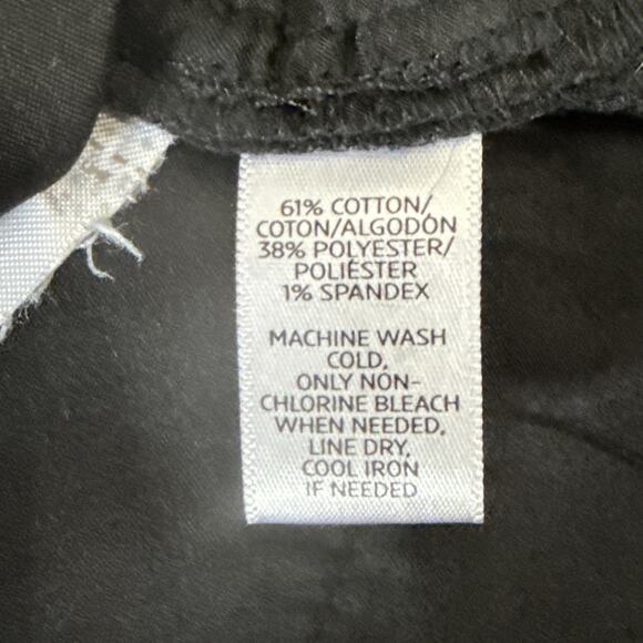 Ann Taylor LOFT Shorts Womens 12 Black The Riviera Waffle Textured Scalloped Hem - Picture 5 of 5